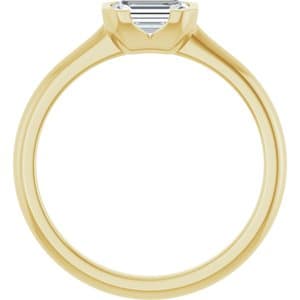 126823 / Engagement Ring / 14K Yellow Gold / Unset / Emerald / 6 X 4 Mm / Polished / Engagement Ring Mounting