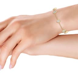 14K Yellow Gold Lab Grown Diamond BRACELET 0.99 ctw SJBR20037PE-1.00CT