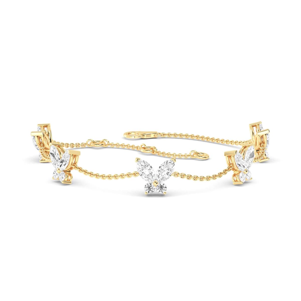 14K Yellow Gold Lab Grown Diamond BRACELET 1.41 ctw SJBR20083-1.25CT