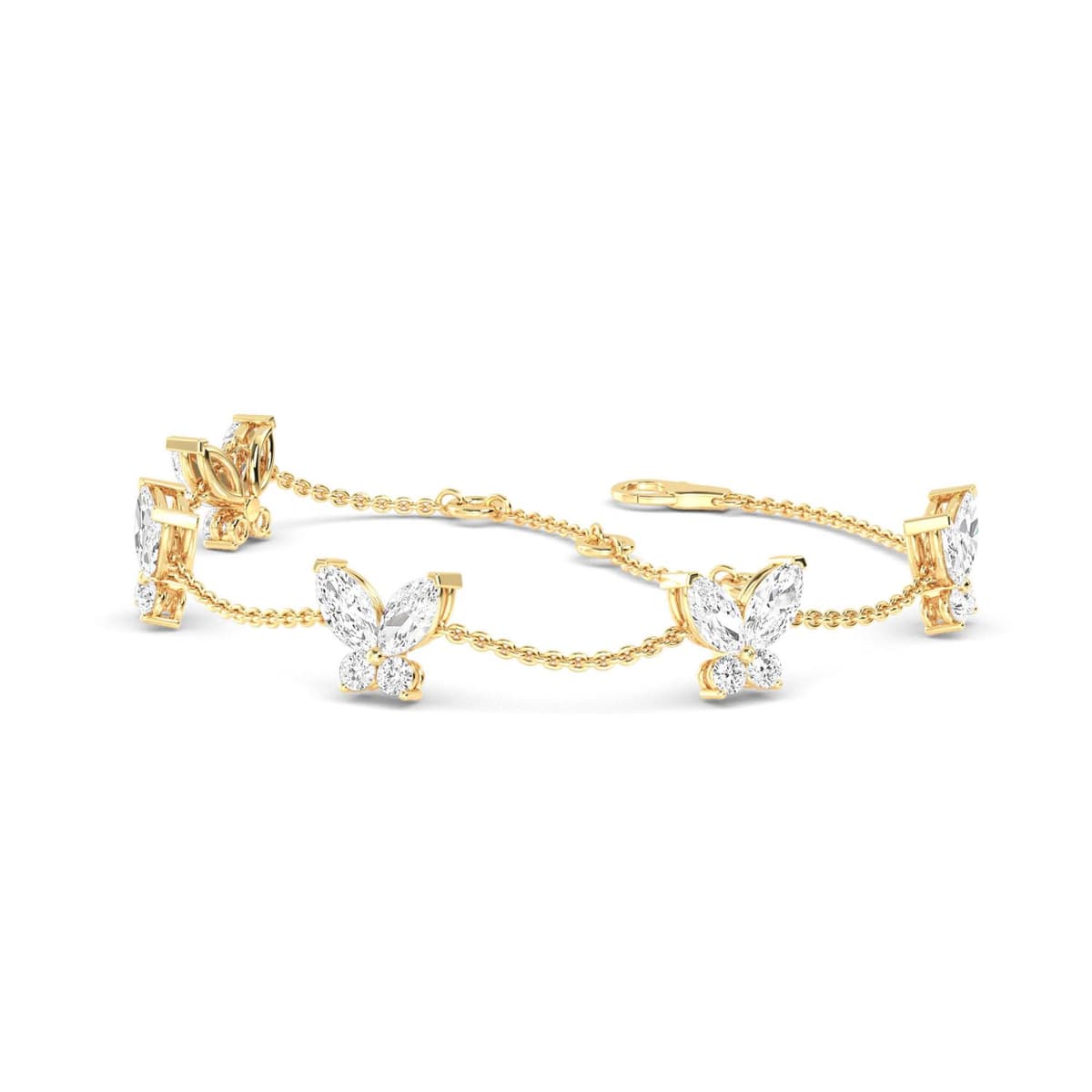 14K Yellow Gold Lab Grown Diamond BRACELET 1.41 ctw SJBR20083-1.25CT