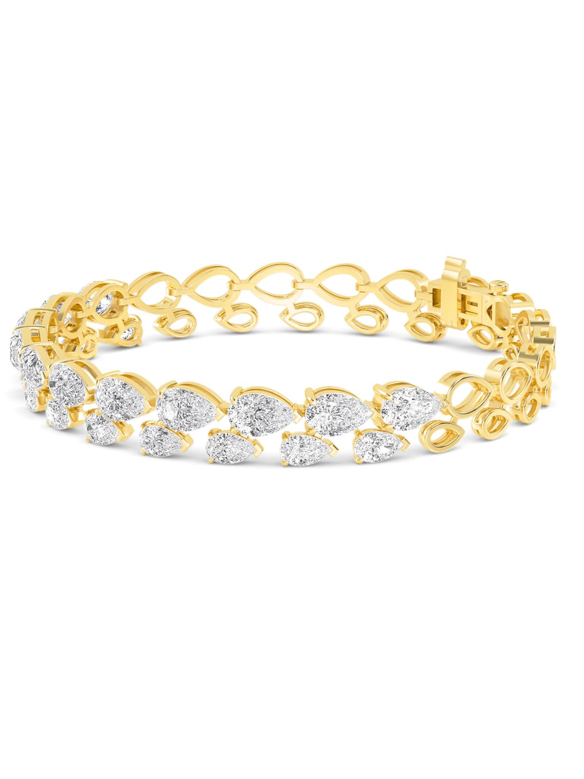 14K Yellow Gold Lab Grown Diamond Bracelet 7.99 ctw SJBR20158A