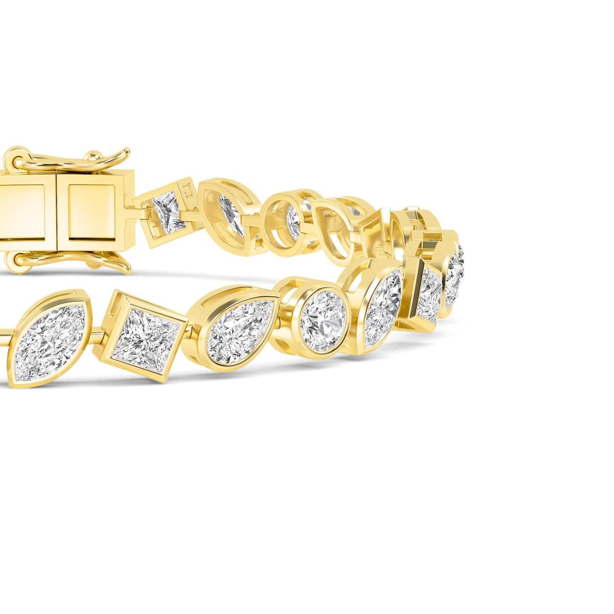14K Yellow Gold Lab Grown Diamond BRACELET 6.68 ctw SJBR20202MS-0.20CT-7IN