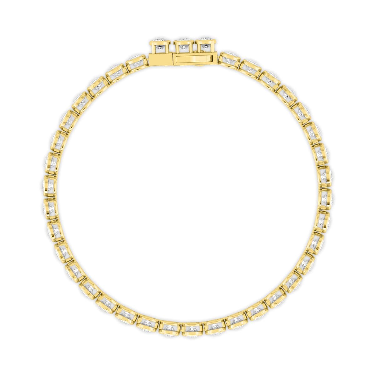 14K Yellow Gold Lab Grown Diamond BRACELET 11.00 ctw SJBR20337CU-0.30PT-7IN