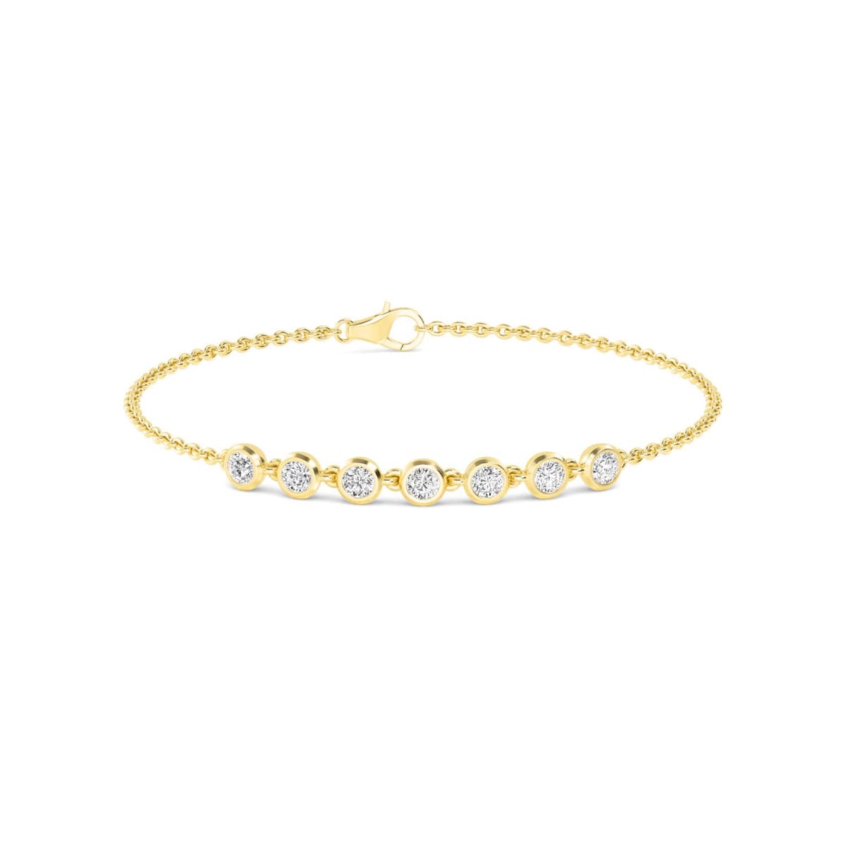 14K Yellow Gold Lab Grown Diamond BRACELET 0.77 ctw SJBR20352-0.75CT