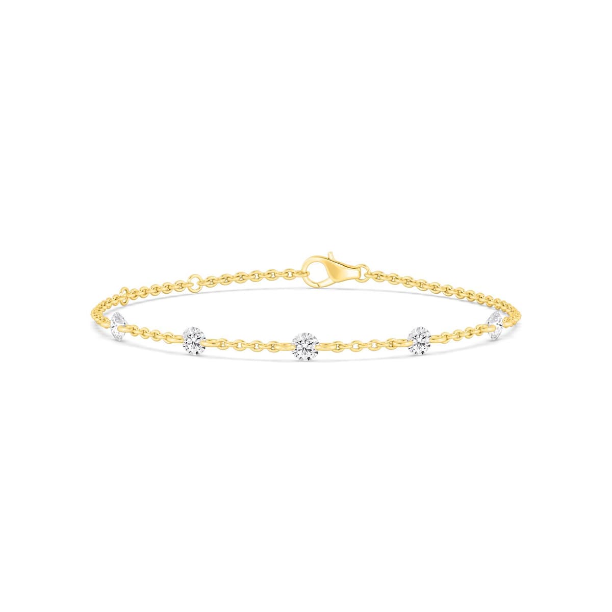14K Yellow Gold Lab Grown Diamond BRACELET 1.12 ctw SJBR20357-1.00CT