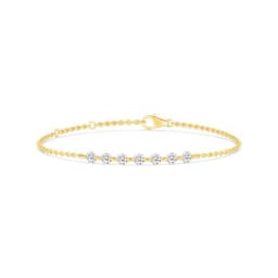 14K Yellow Gold Lab Grown Diamond BRACELET 1.05 ctw SJBR20358-1.00CT