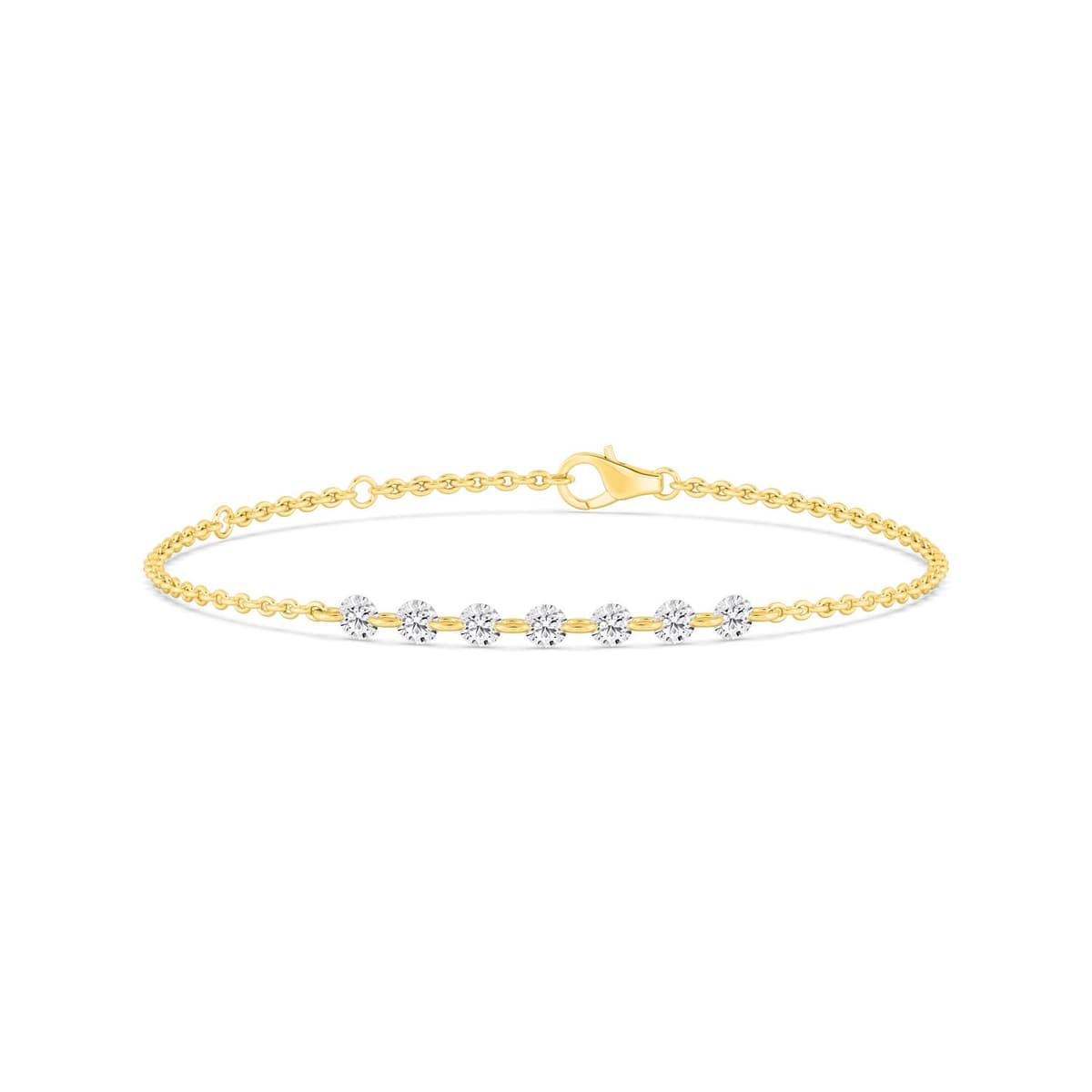 14K Yellow Gold Lab Grown Diamond BRACELET 1.05 ctw SJBR20358-1.00CT