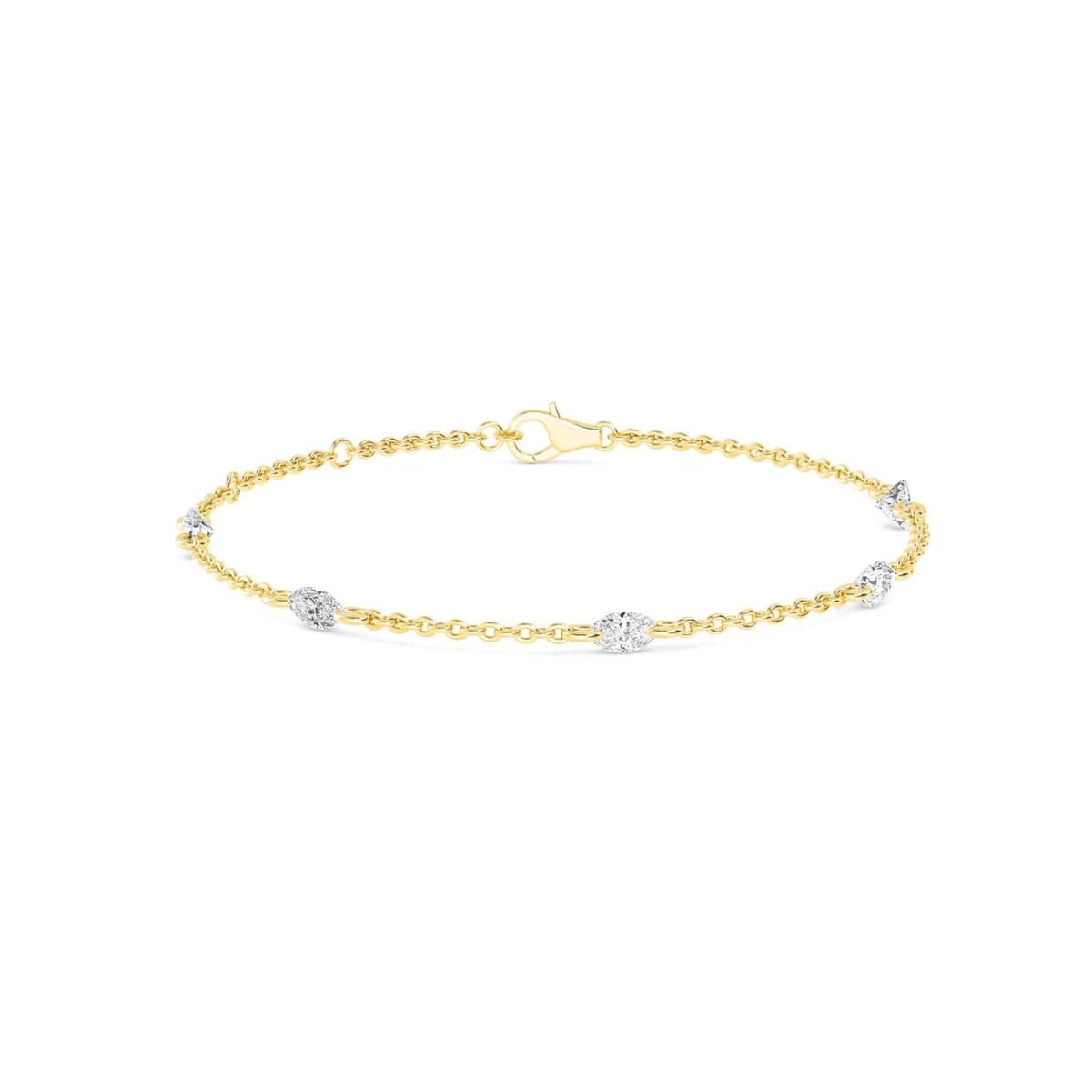 14K Yellow Gold Lab Grown Diamond BRACELET 1.06 ctw SJBR20359-1.10CT