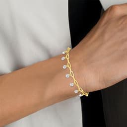 14K Yellow Gold Lab Grown Diamond BRACELET 2.98 ctw SJBR20370-2.83CT-7IN