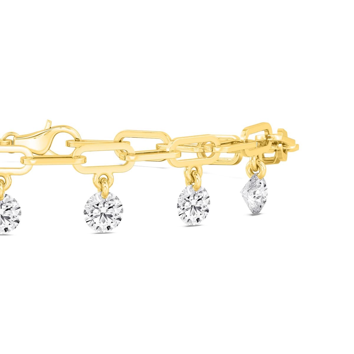 14K Yellow Gold Lab Grown Diamond BRACELET 2.98 ctw SJBR20370-2.83CT-7IN