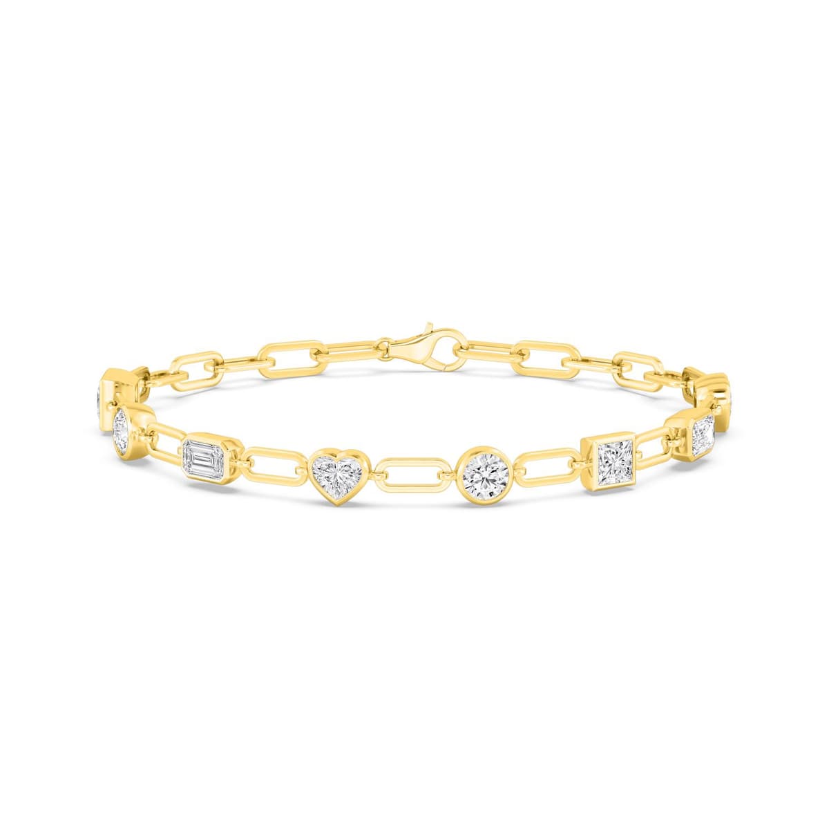 14K Yellow Gold Lab Grown Diamond BRACELET 3.49 ctw SJBR20372-3.50CT-7IN