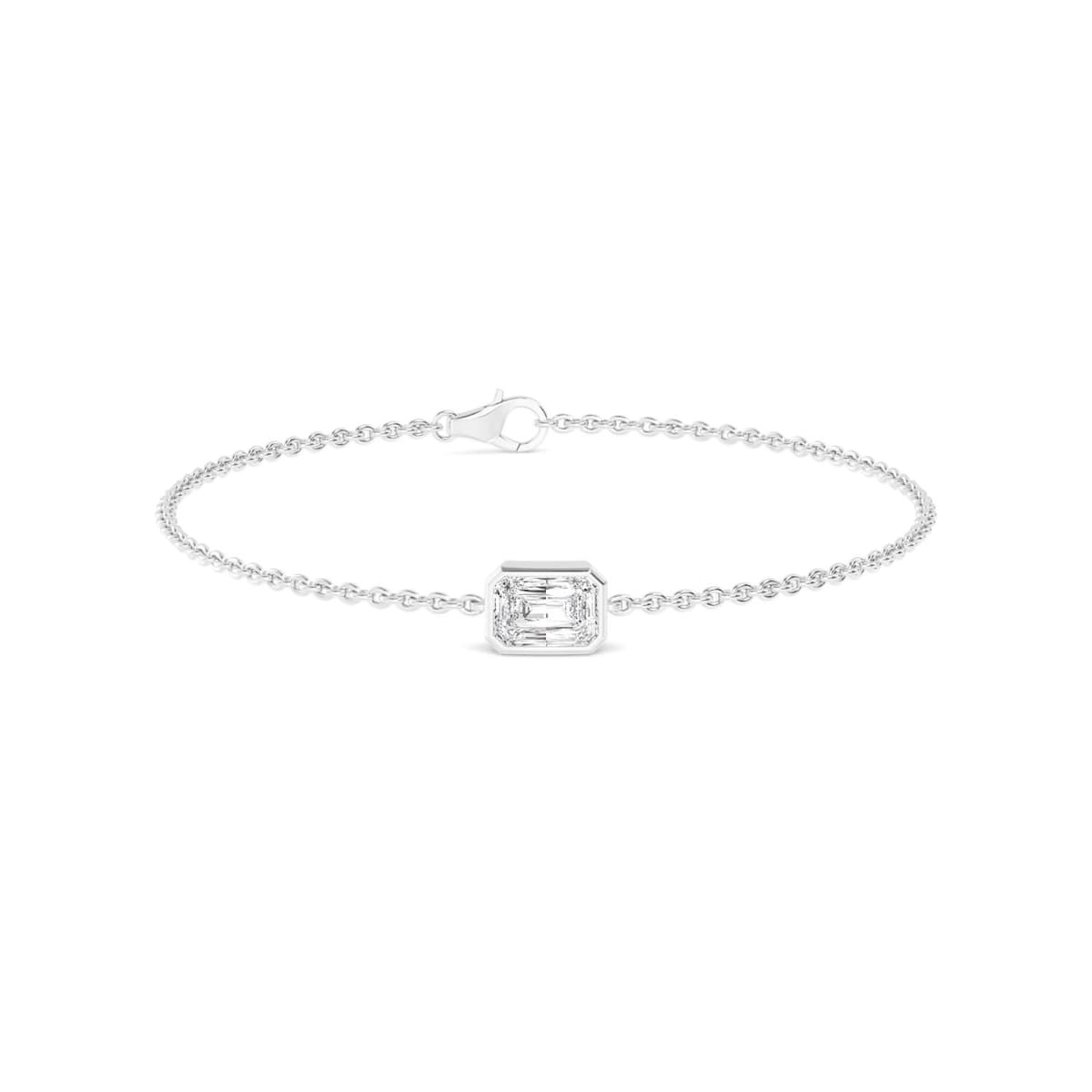 14K White Gold Lab Grown Diamond BRACELET 1.00 ctw SJBR20399EM-1.00CT