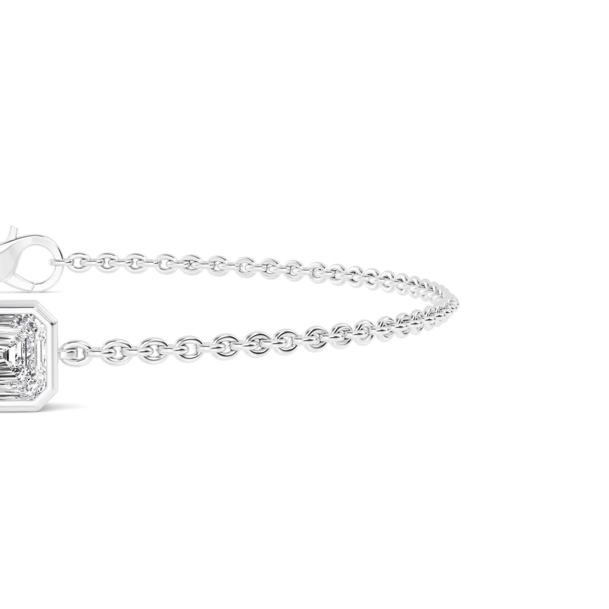 14K White Gold Lab Grown Diamond BRACELET 1.00 ctw SJBR20399EM-1.00CT