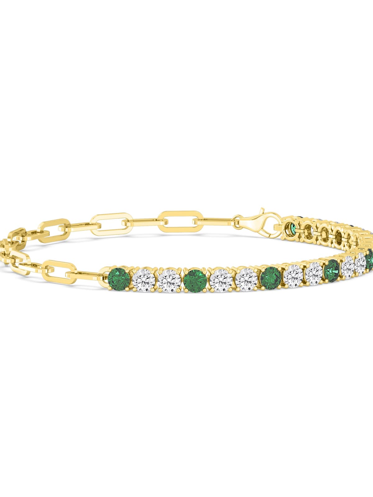 14K Yellow Gold Lab Grown Diamond Bracelet 4.43 ctw SJBR20463-4.63CT-7IN