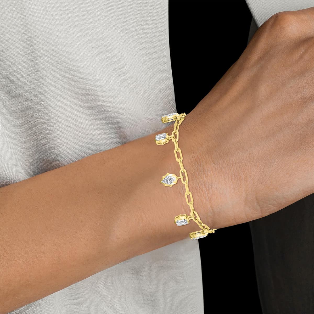 14K Yellow Gold Lab Grown Diamond BRACELET 2.36 ctw SJBR20518MS-2.38CT-7IN
