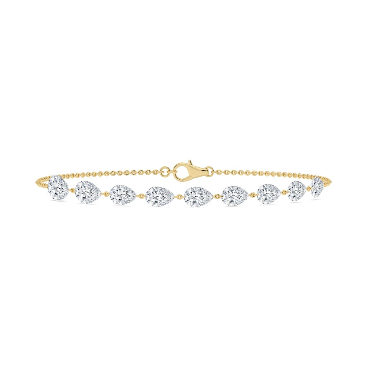 14K Yellow Gold Lab Grown Diamond BRACELET 3.38 ctw SJBR20627-3.38CT-7IN