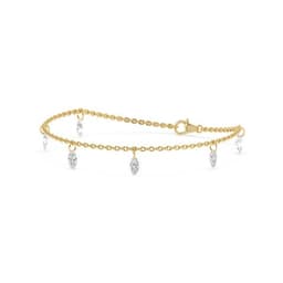 14K Yellow Gold Lab Grown Diamond BRACELET 1.41 ctw SJBR20628-1.38CT-7IN