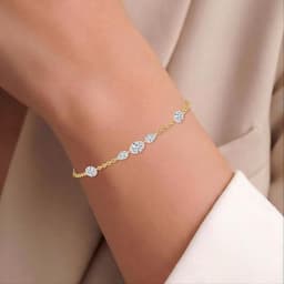 14K Yellow Gold Lab Grown Diamond BRACELET 2.42 ctw SJBR20631-2.50CT-7IN