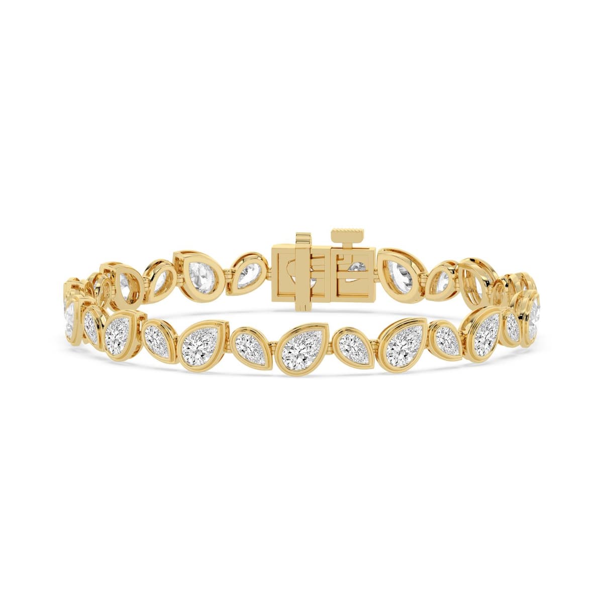 14K Yellow Gold Lab Grown Diamond BRACELET 10.92 ctw SJBR20663PE-10.50CT-7IN