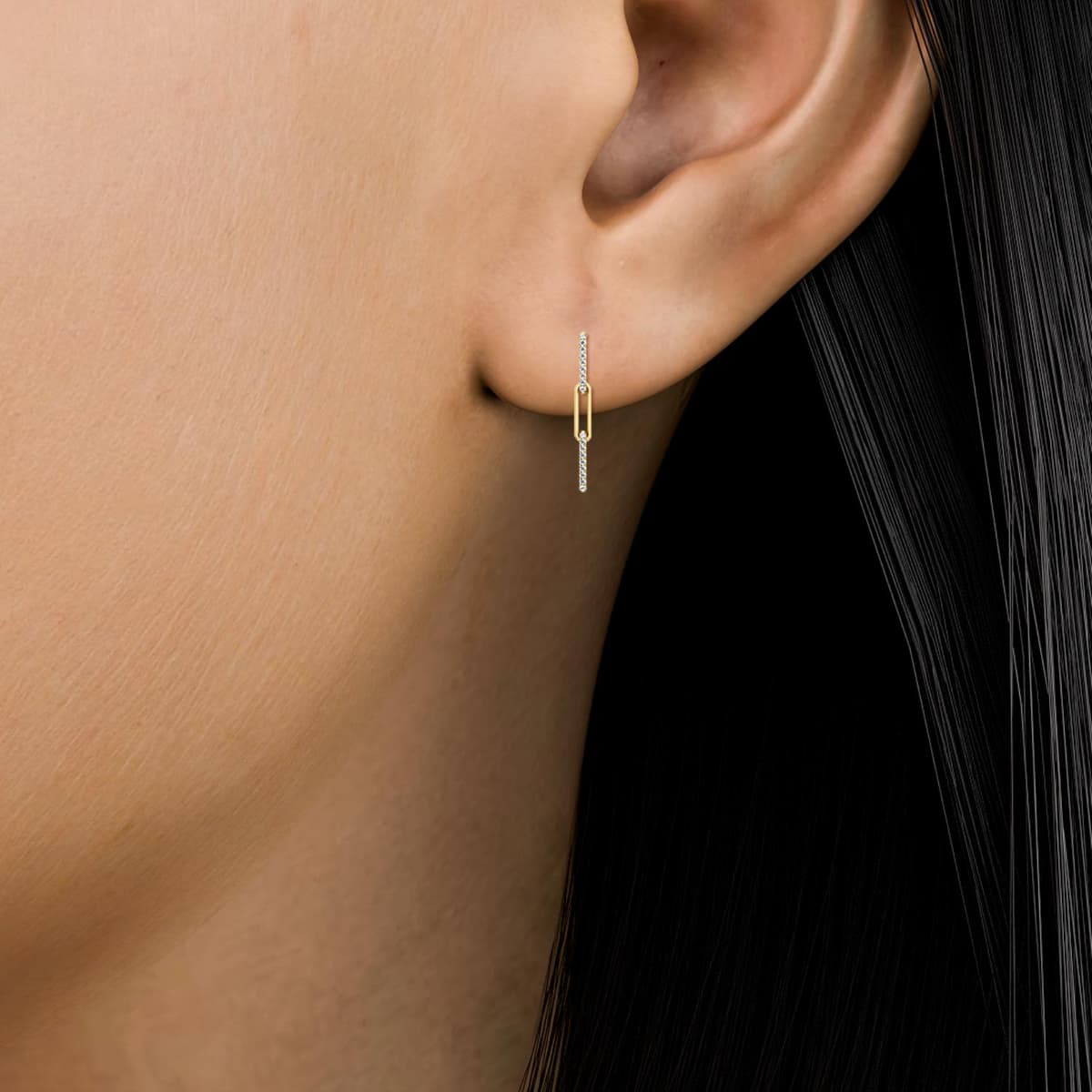 14K Yellow Gold Lab Grown Diamond EARRINGS 0.32 ctw SJE32044-0.33CT