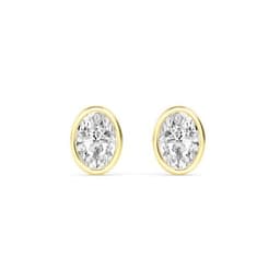 14K Yellow Gold Lab Grown Diamond EARRINGS 3.00 CTw SJE32903OV-3.00ct