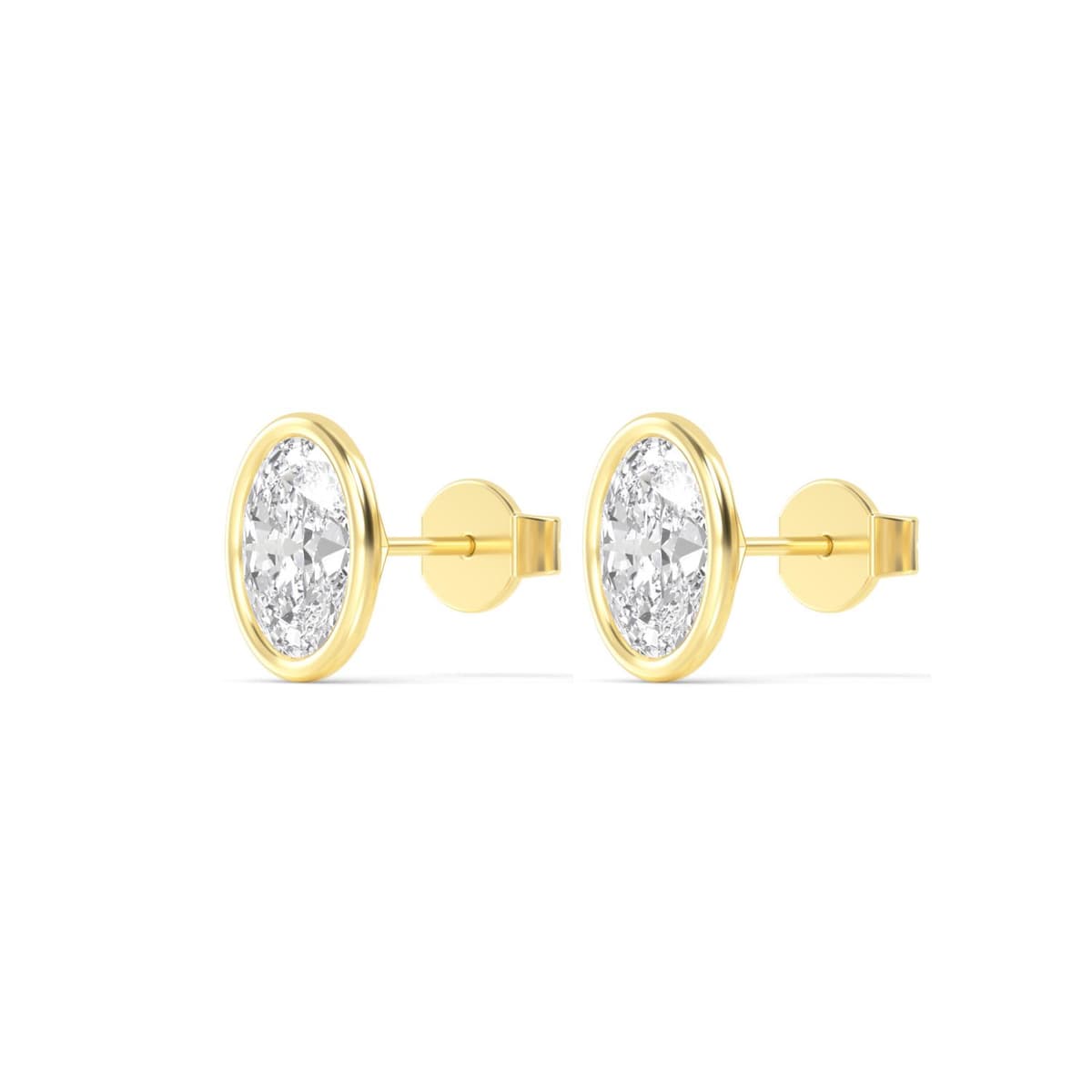14K Yellow Gold Lab Grown Diamond EARRINGS 3.00 CTw SJE32903OV-3.00ct