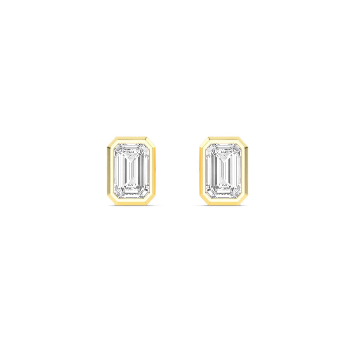 14K Yellow Gold Lab Grown Diamond EARRINGS 3.00 ctw SJE33247EM-3.00CT