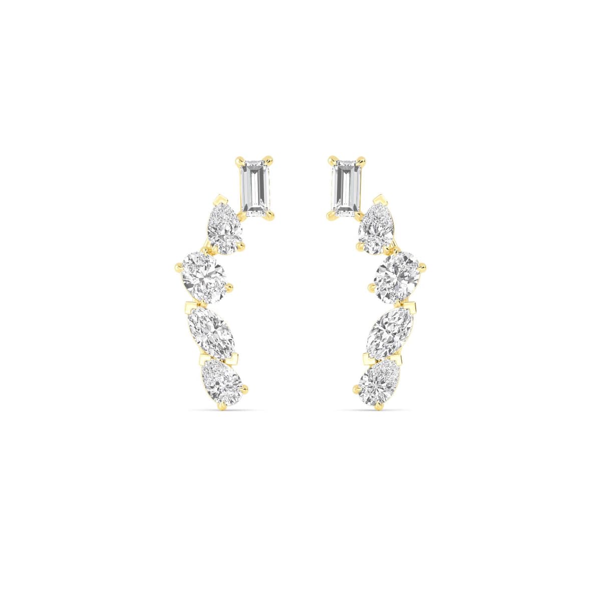 14K Yellow Gold Lab Grown Diamond EARRINGS 1.14 ctw SJE33274MS-1.10CT