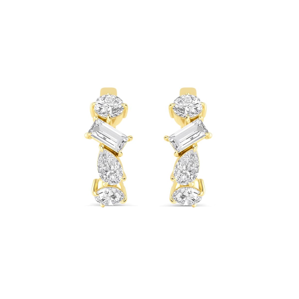 14K Yellow Gold Lab Grown Diamond EARRINGS 2.48 ctw SJE33278MS-2.33CT
