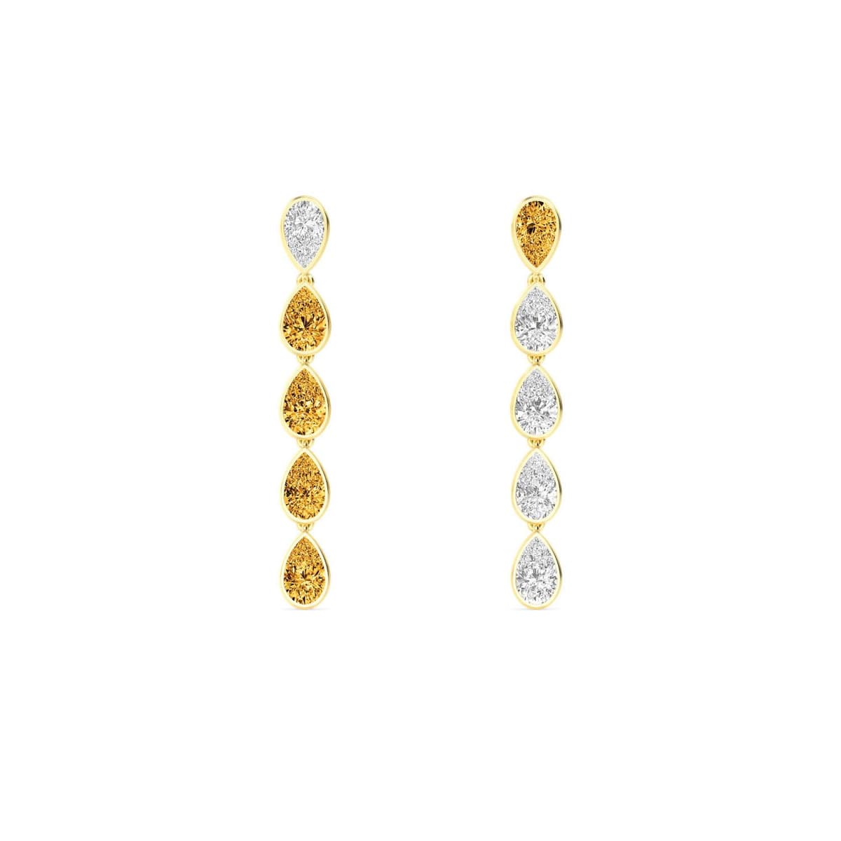 14K Yellow Gold Lab Grown Diamond EARRINGS 6.61 ctw SJE33331-6.50CT
