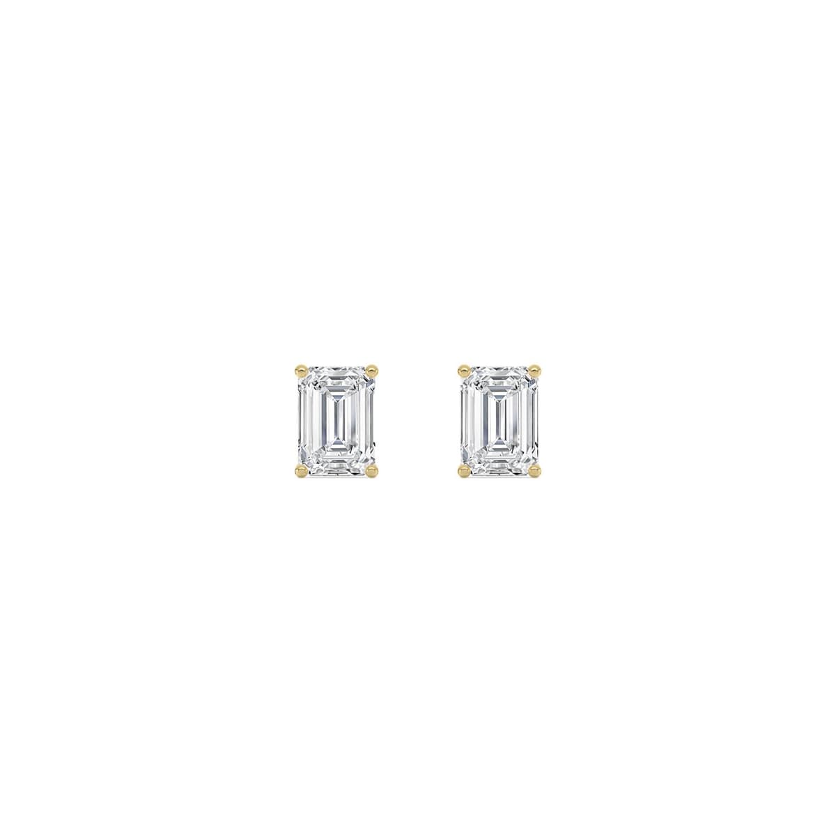 14K Yellow Gold Lab Grown Diamond EARRINGS 4.00 ctw SJE33357EM-4.00CT