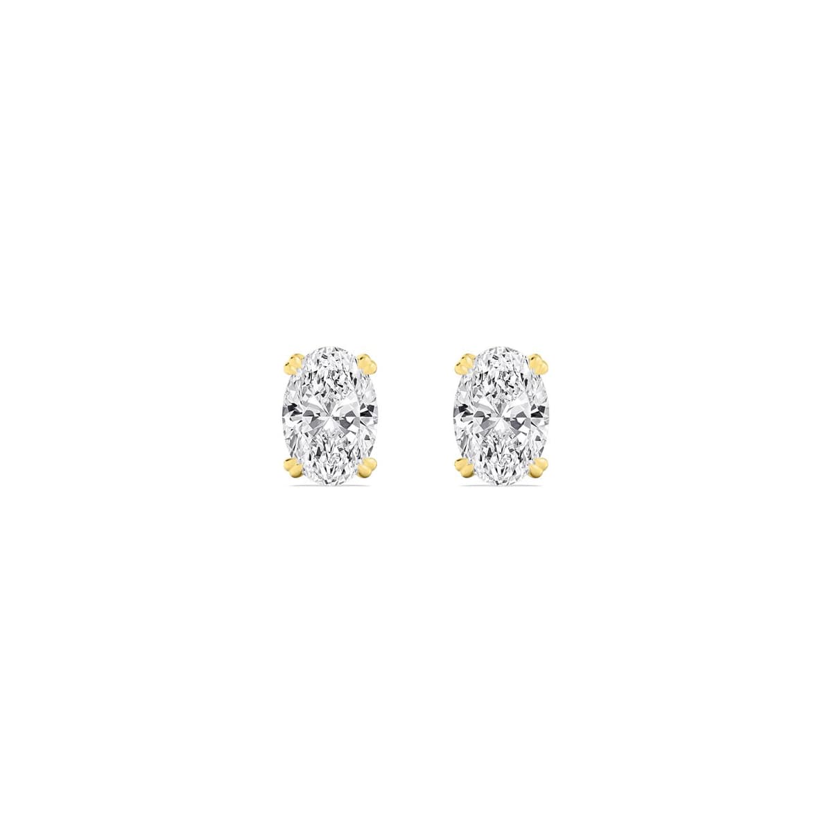 14K Yellow Gold Lab Grown Diamond EARRINGS 4.00 ctw SJE33379OV-4.00CT