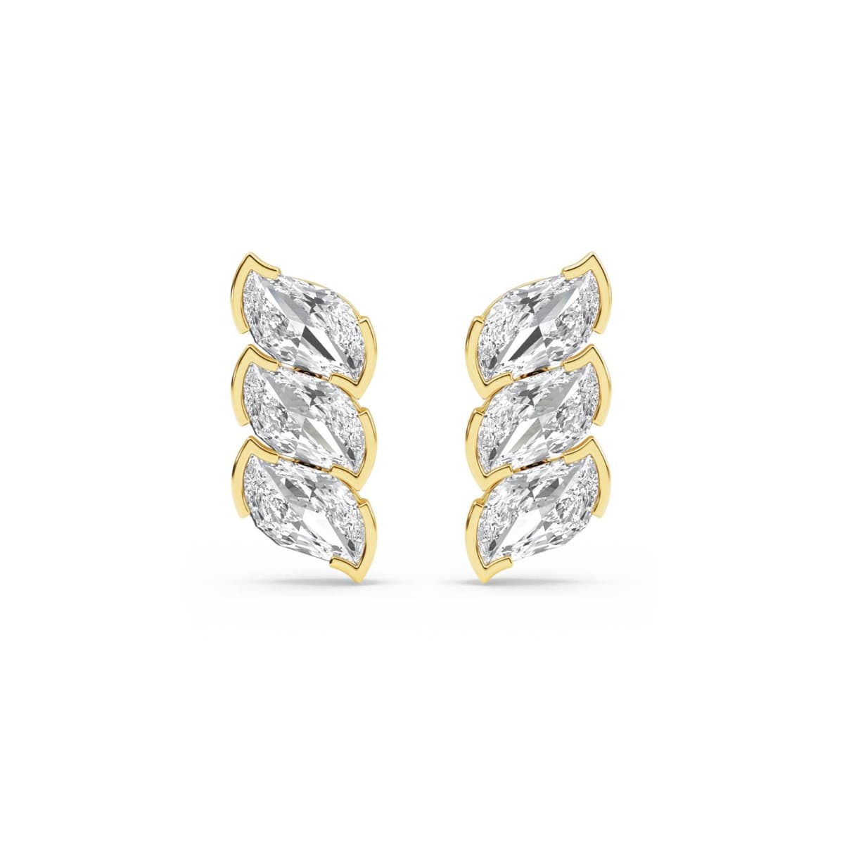 14K Yellow Gold Lab Grown Diamond EARRINGS 5.40 ctw SJE33453