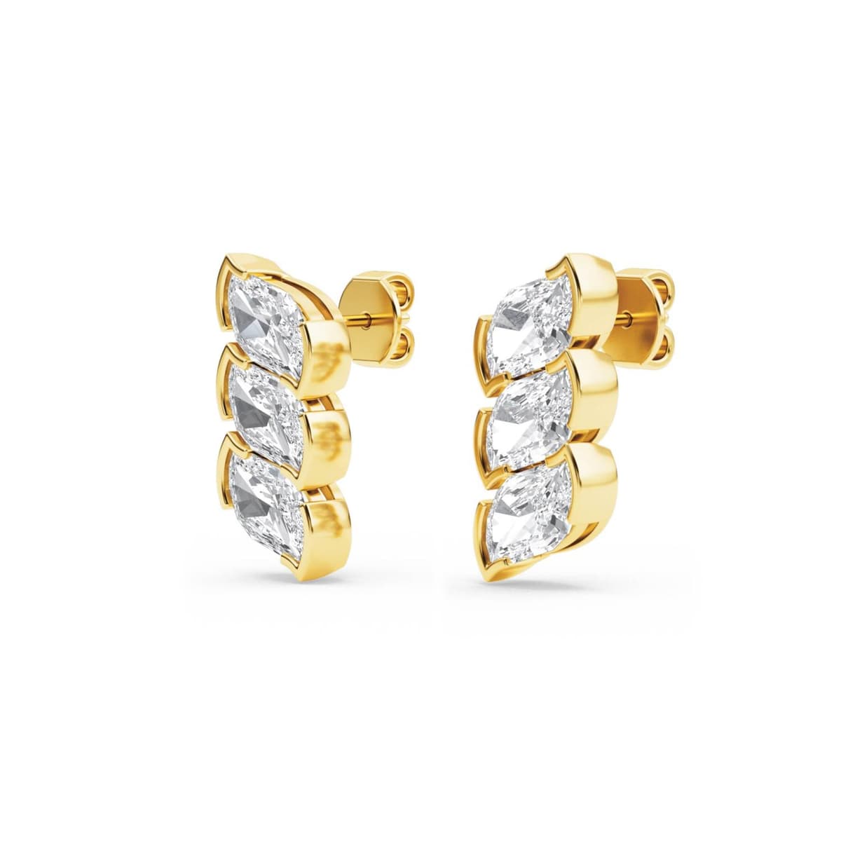 14K Yellow Gold Lab Grown Diamond EARRINGS 5.40 ctw SJE33453