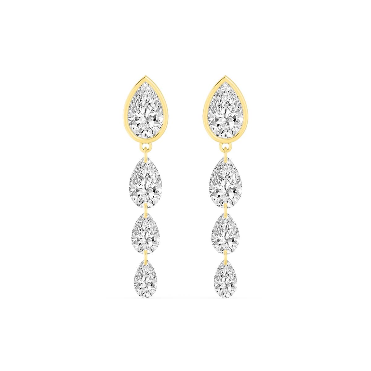 14K Yellow Gold Lab Grown Diamond EARRINGS 5.02 ctw SJE33465PE-2.00CT