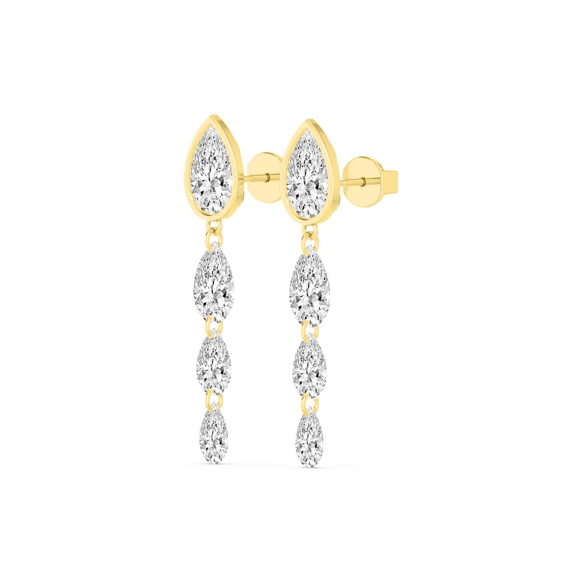 14K Yellow Gold Lab Grown Diamond EARRINGS 5.02 ctw SJE33465PE-2.00CT