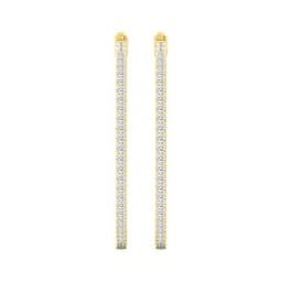 14K Yellow Gold Lab Grown Diamond EARRINGS 2.96 ctw SJE33708-3.00CT