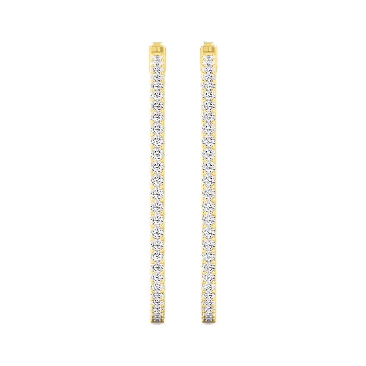 14K Yellow Gold Lab Grown Diamond EARRINGS 2.96 ctw SJE33708-3.00CT