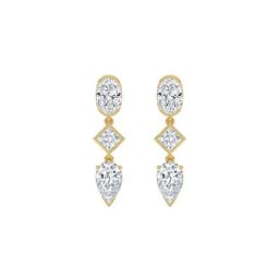 14K Yellow Gold Lab Grown Diamond EARRINGS 3.46 ctw SJE33770-3.50CT