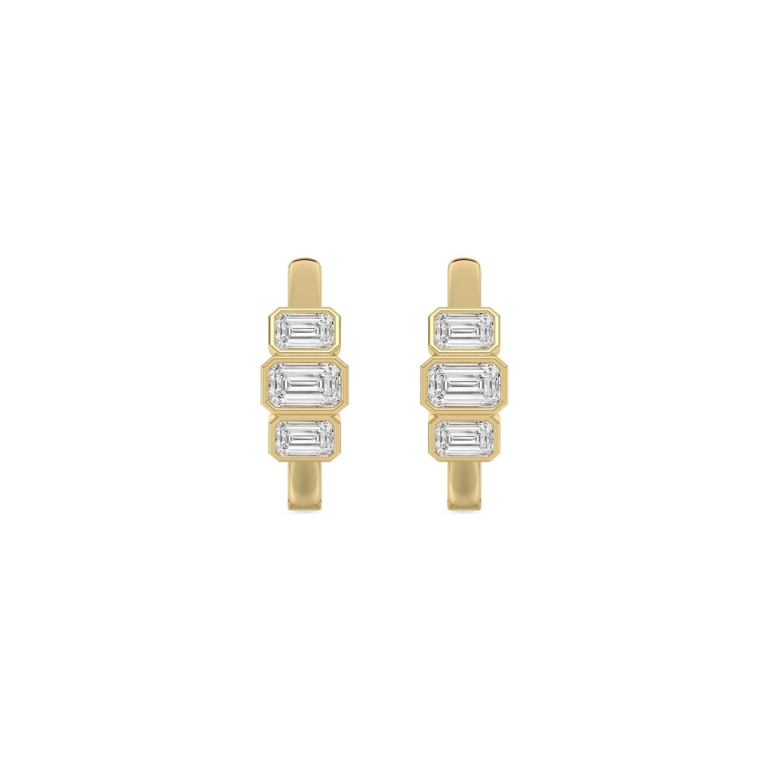 14K Yellow Gold Lab Grown Diamond EARRINGS 1.46 ctw SJE33907EM-1.63CT