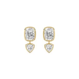 14K Yellow Gold Lab Grown Diamond EARRINGS 5.00 ctw SJE33956CUTRL-5.00CT
