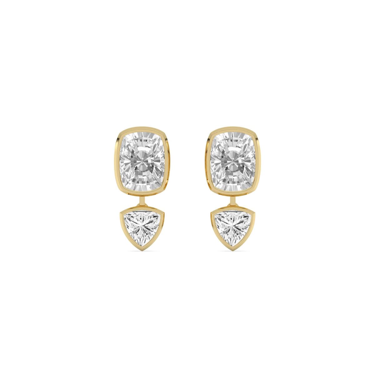 14K Yellow Gold Lab Grown Diamond EARRINGS 5.00 ctw SJE33956CUTRL-5.00CT