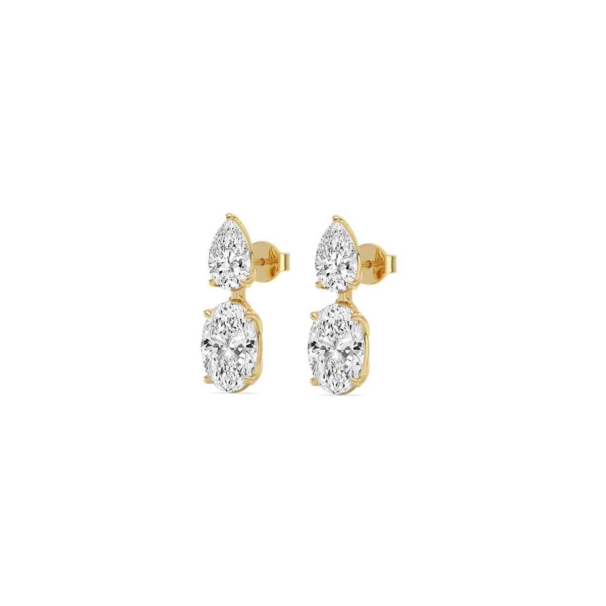 14K Yellow Gold Lab Grown Diamond EARRINGS 2.88 ctw SJE33957-2.88CT