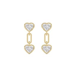14K Yellow Gold Lab Grown Diamond EARRINGS 2.95 ctw SJE33959HT-2.88CT