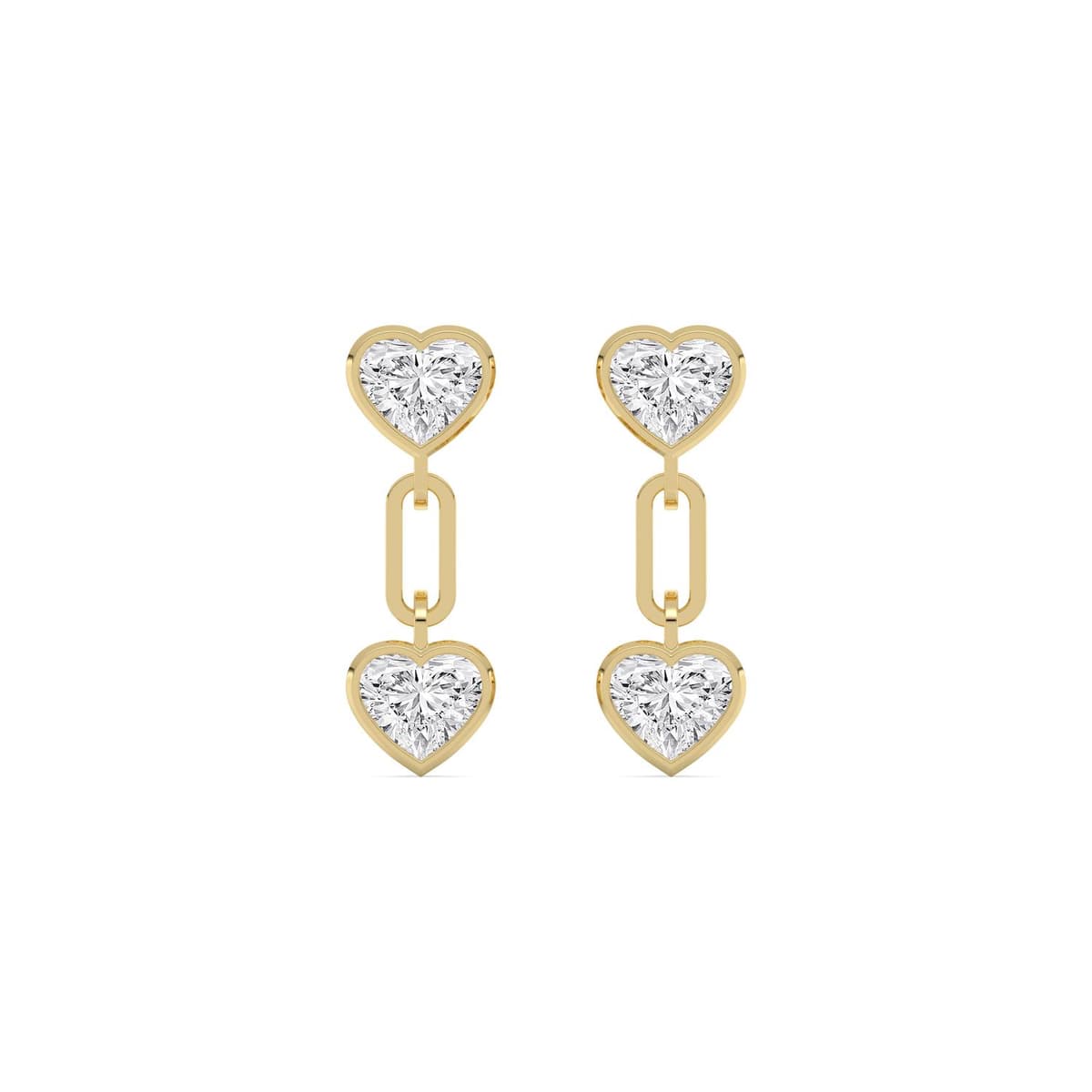 14K Yellow Gold Lab Grown Diamond EARRINGS 2.95 ctw SJE33959HT-2.88CT