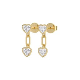 14K Yellow Gold Lab Grown Diamond EARRINGS 2.95 ctw SJE33959HT-2.88CT