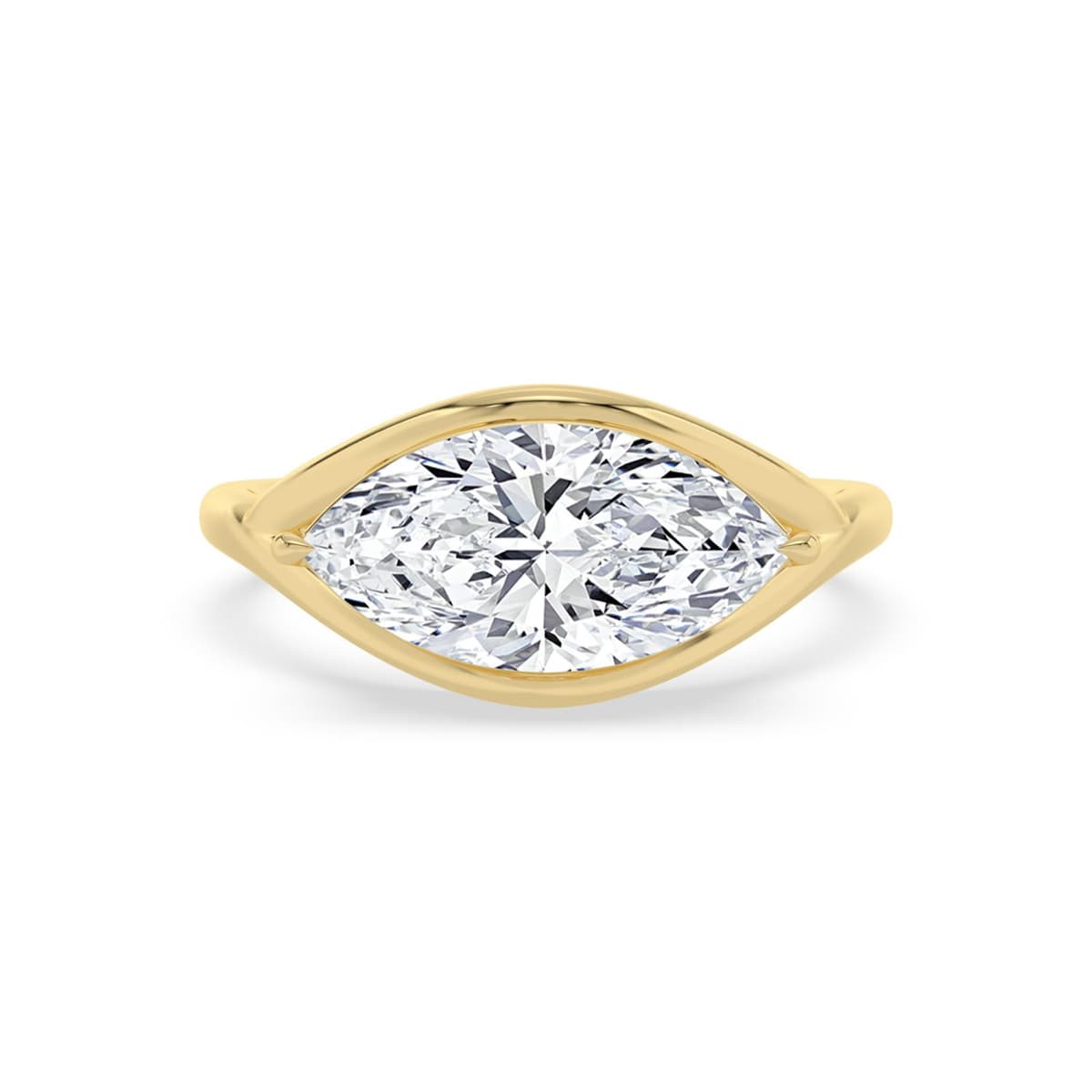 14K Yellow Gold Lab Grown Diamond ENGAGEMENT RINGS 3.03 ctw SJER00167MQ-3.00CT