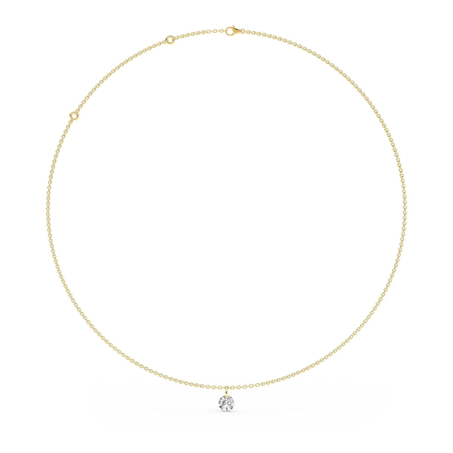14K Yellow Gold Lab Grown Diamond NECKLACE 1.03 ctw SJN08222-1.00CT-18IN