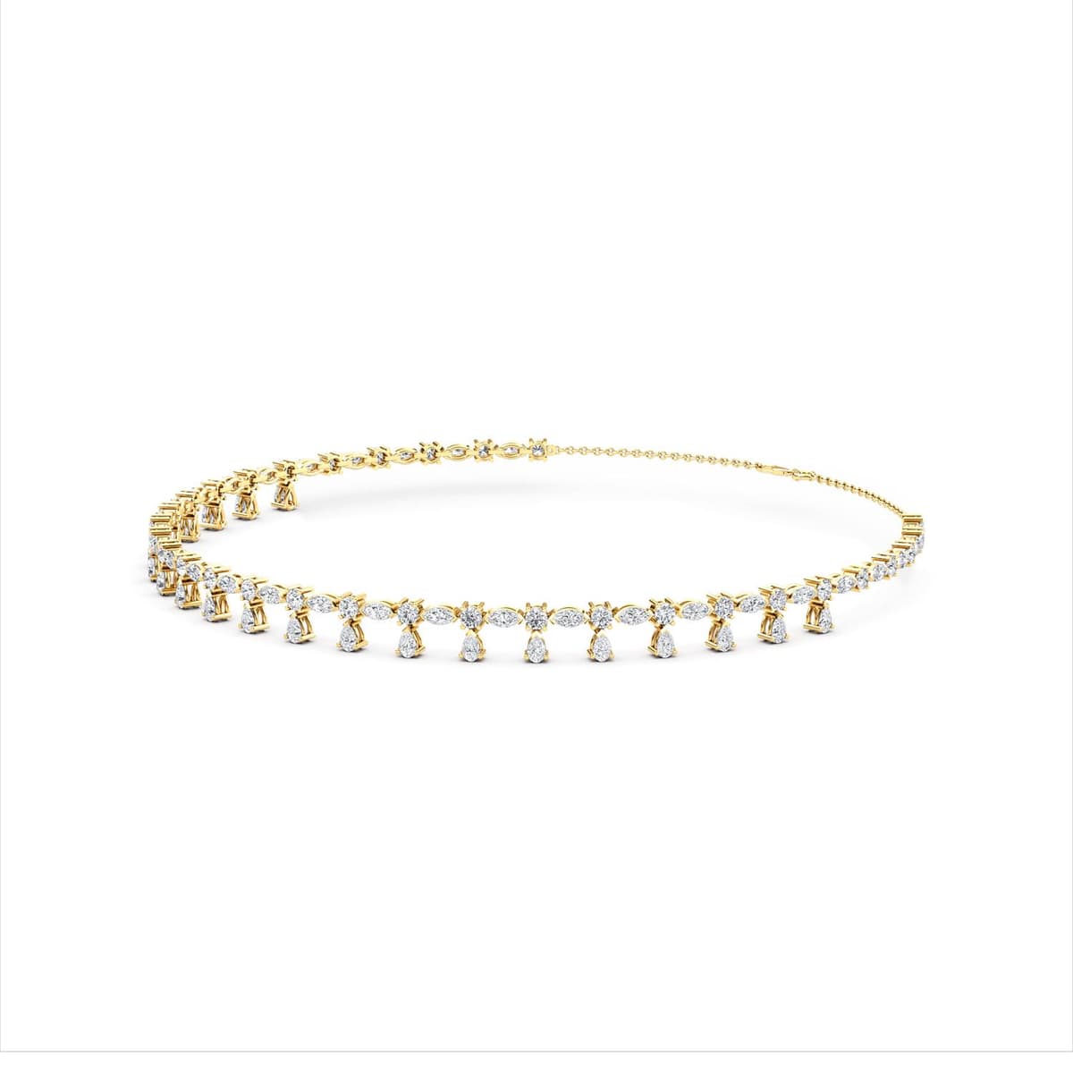 14K Yellow Gold Lab Grown Diamond NECKLACE 8.00 ctw SJN08254-8.00CT-14IN