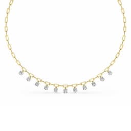 14K Yellow Gold Lab Grown Diamond NECKLACE 4.40 ctw SJN08256-4.38CT-18IN